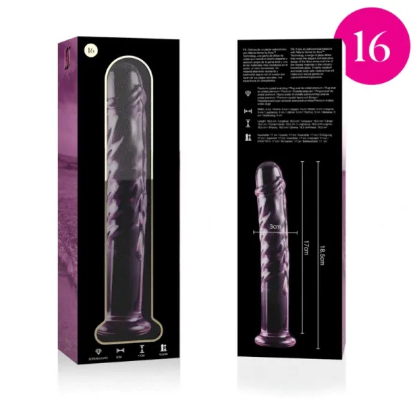 Modell 16 Dildo Borosilikatglas Rosa 18,5 cm -O- 3 cm von Nebula Series By Ibiza | Fesselliebe.de