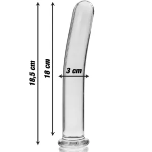 Modell 17 Dildo Borosilikatglas Klar 18,5 cm -O- 3 cm von Nebula Series By Ibiza