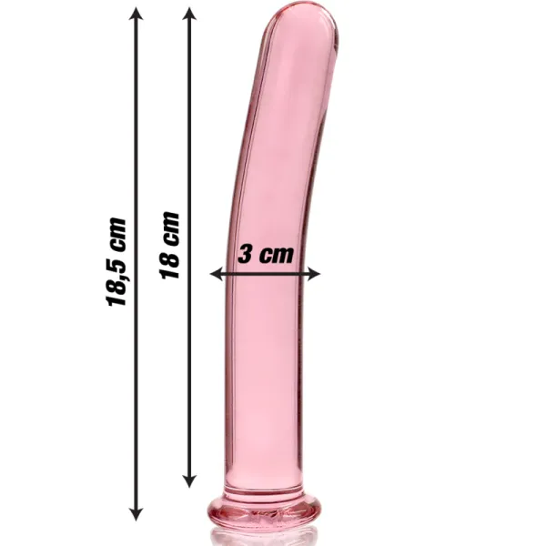 Modell 17 Dildo Borosilikatglas Rosa 18,5 cm -O- 3 cm von Nebula Series By Ibiza | Fesselliebe.de