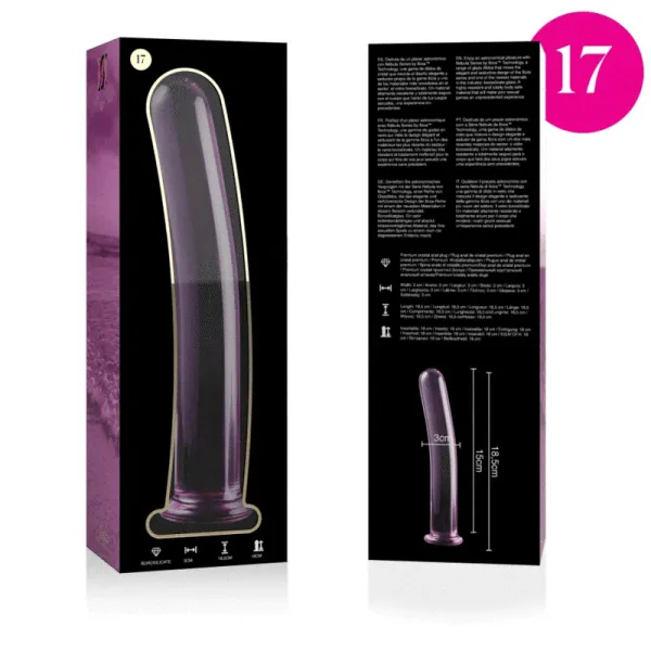 Modell 17 Dildo Borosilikatglas Rosa 18,5 cm -O- 3 cm von Nebula Series By Ibiza | Fesselliebe.de