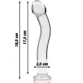Modell 18 Dildo Borosilikatglas Klar 18,5 cm -O- 3,5 cm von Nebula Series By Ibiza