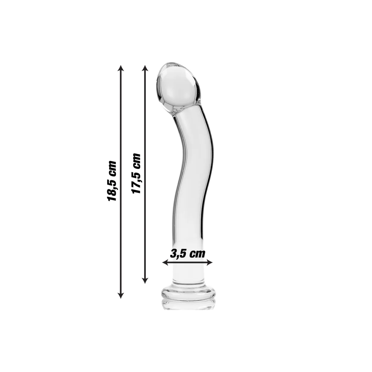 Modell 18 Dildo Borosilikatglas Klar 18,5 cm -O- 3,5 cm von Nebula Series By Ibiza | Fesselliebe.de