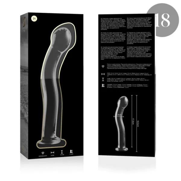 Modell 18 Dildo Borosilikatglas Klar 18,5 cm -O- 3,5 cm von Nebula Series By Ibiza | Fesselliebe.de