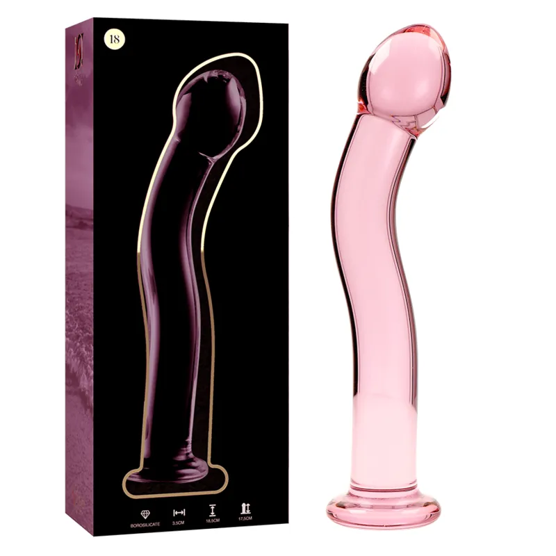 Modell 18 Dildo Borosilikatglas Rosa 18,5 cm -O- 3,5 cm von Nebula Series By Ibiza | Fesselliebe.de