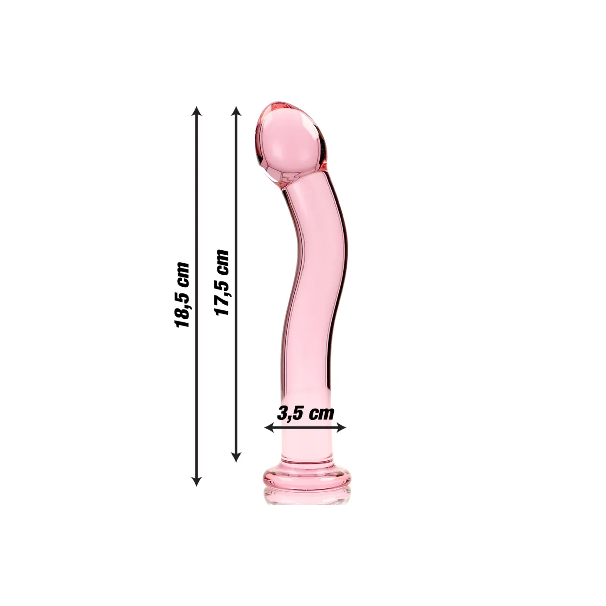 Modell 18 Dildo Borosilikatglas Rosa 18,5 cm -O- 3,5 cm von Nebula Series By Ibiza | Fesselliebe.de