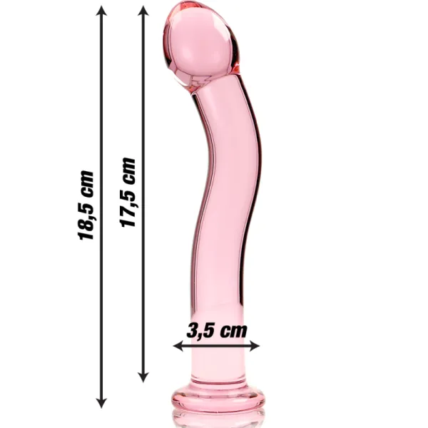 Modell 18 Dildo Borosilikatglas Rosa 18,5 cm -O- 3,5 cm von Nebula Series By Ibiza | Fesselliebe.de