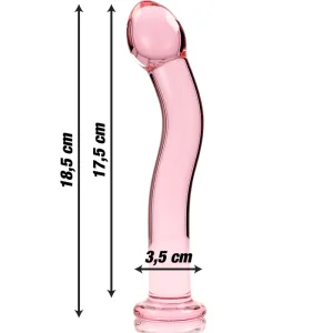 Modell 18 Dildo Borosilikatglas Rosa 18,5 cm -O- 3,5 cm von Nebula Series By Ibiza