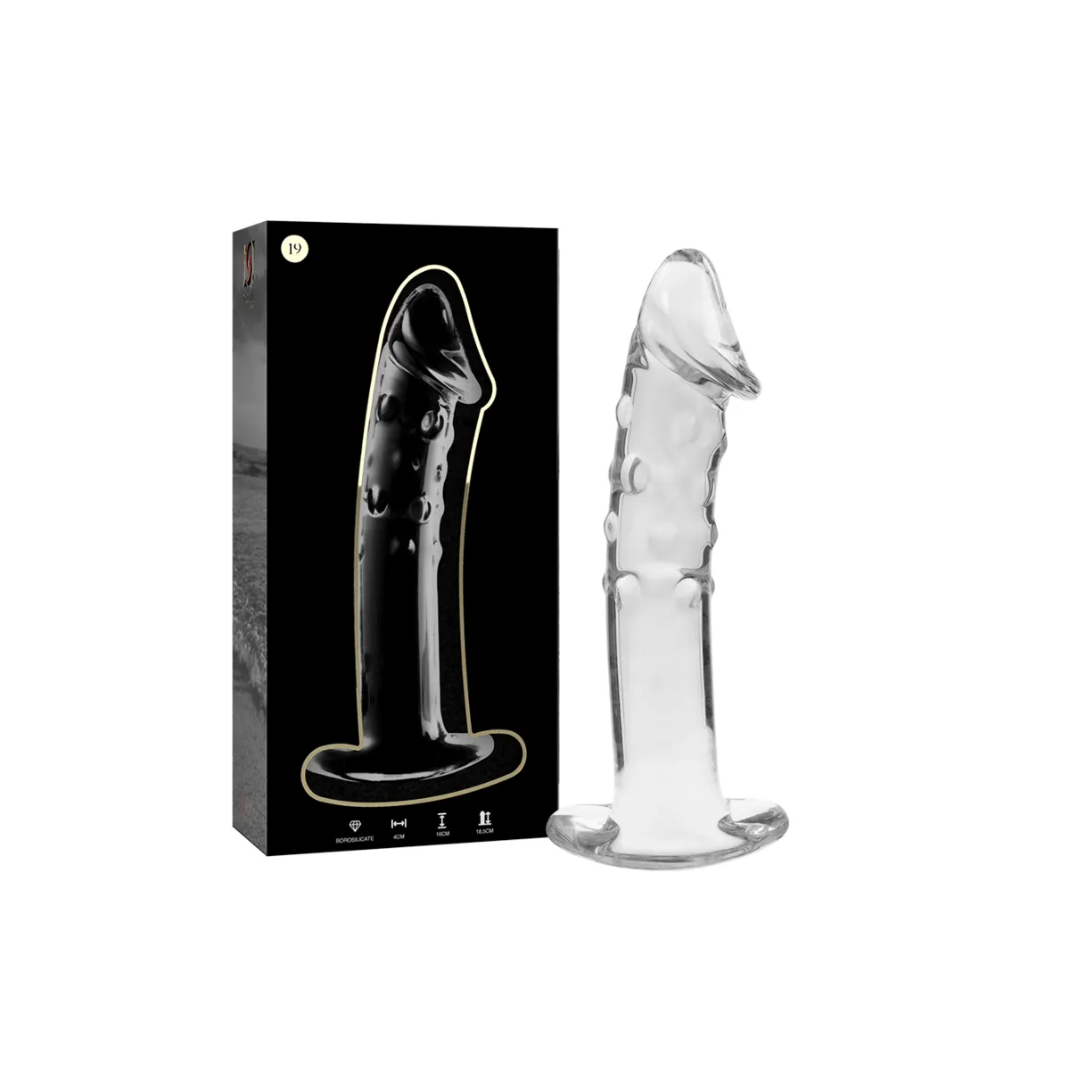 Modell 19 Dildo Borosilikatglas Klar 18,5 cm -O- 4 cm von Nebula Series By Ibiza | Fesselliebe.de