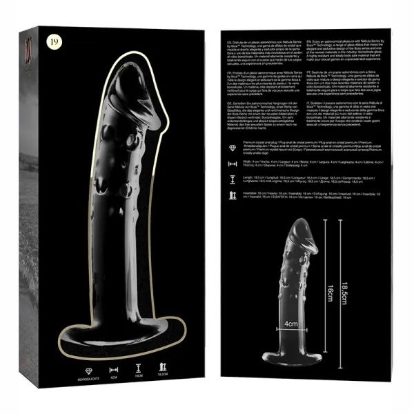 Modell 19 Dildo Borosilikatglas Klar 18,5 cm -O- 4 cm von Nebula Series By Ibiza | Fesselliebe.de