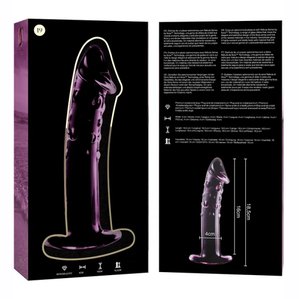 Modell 19 Dildo Borosilikatglas Rosa 18,5 cm -O- 4 cm von Nebula Series By Ibiza | Fesselliebe.de