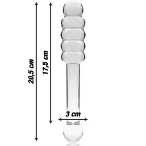 Modell 20 Dildo Borosilikatglas Klar 20,5 cm -O- 3 cm von Nebula Series By Ibiza
