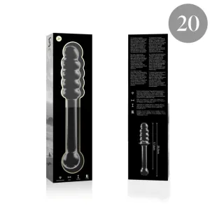 Modell 20 Dildo Borosilikatglas Klar 20,5 cm -O- 3 cm von Nebula Series By Ibiza
