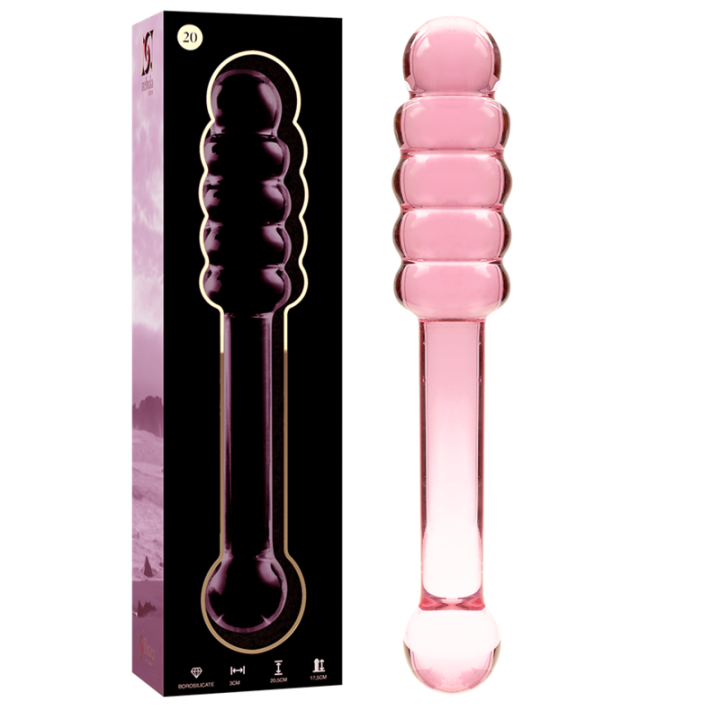 Modell 20 Dildo Borosilikatglas Rosa 20,5 cm -O- 3 cm von Nebula Series By Ibiza | Fesselliebe.de