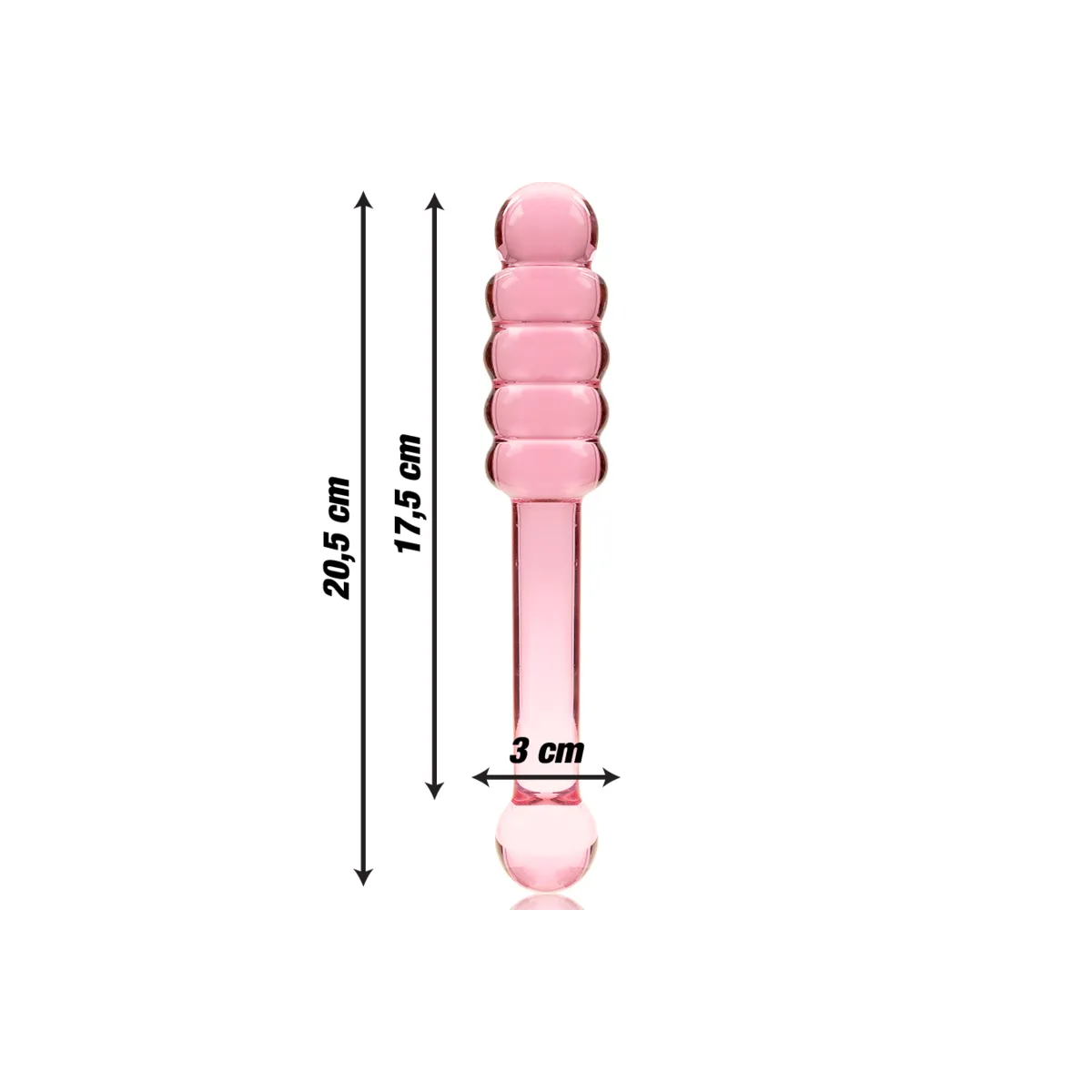 Modell 20 Dildo Borosilikatglas Rosa 20,5 cm -O- 3 cm von Nebula Series By Ibiza | Fesselliebe.de