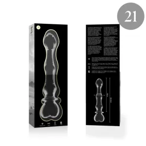 Modell 21 Dildo Borosilikatglas Klar 20,5 cm -O- 3,5 cm von Nebula Series By Ibiza