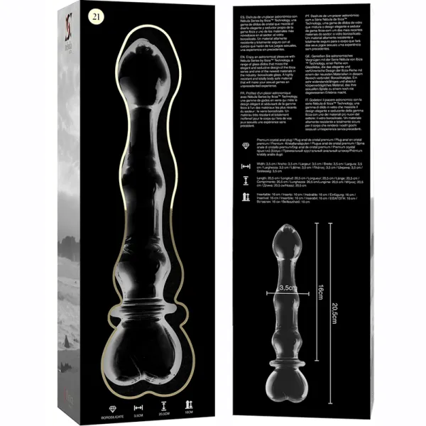 Modell 21 Dildo Borosilikatglas Klar 20,5 cm -O- 3,5 cm von Nebula Series By Ibiza | Fesselliebe.de