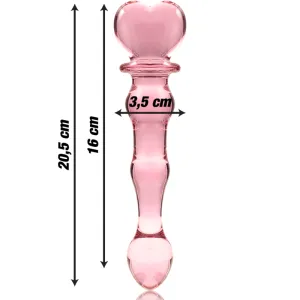 Modell 21 Dildo Borosilikatglas Rosa 20,5 cm -O- 3,5 cm von Nebula Series By Ibiza