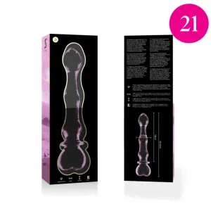Modell 21 Dildo Borosilikatglas Rosa 20,5 cm -O- 3,5 cm von Nebula Series By Ibiza