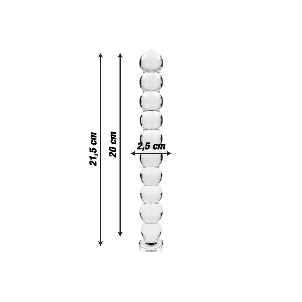 Modell 22 Dildo Borosilikatglas Klar 21,5 cm -O- 2,5 cm von Nebula Series By Ibiza | Fesselliebe.de