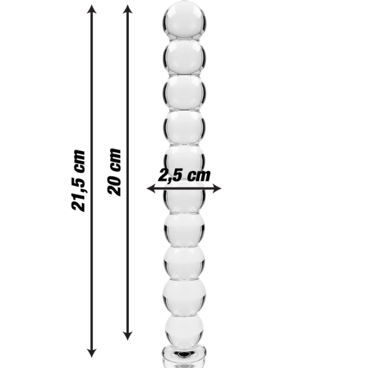 Modell 22 Dildo Borosilikatglas Klar 21,5 cm -O- 2,5 cm von Nebula Series By Ibiza | Fesselliebe.de