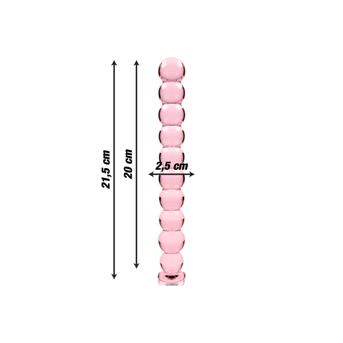 Modell 22 Dildo Borosilikatglas Rosa 21,5 cm -O- 2,5 cm von Nebula Series By Ibiza | Fesselliebe.de