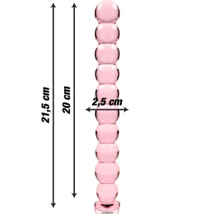 Modell 22 Dildo Borosilikatglas Rosa 21,5 cm -O- 2,5 cm von Nebula Series By Ibiza