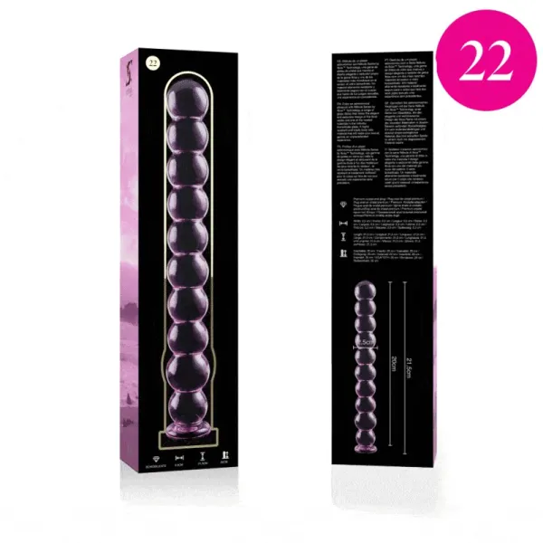 Modell 22 Dildo Borosilikatglas Rosa 21,5 cm -O- 2,5 cm von Nebula Series By Ibiza | Fesselliebe.de