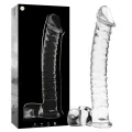 Modell 23 Dildo Borosilikatglas Klar 21,5 cm -O- 4 cm von Nebula Series By Ibiza