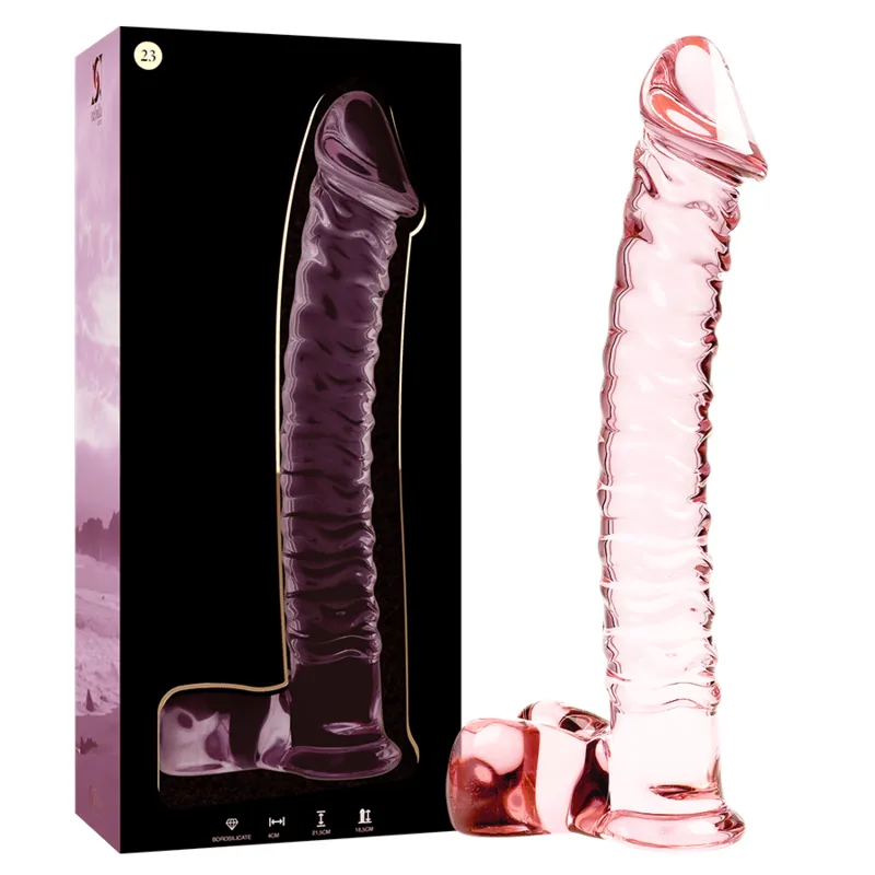 Modell 23 Dildo Borosilikatglas Rosa 21,5 cm -O- 4 cm von Nebula Series By Ibiza | Fesselliebe.de