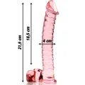 Modell 23 Dildo Borosilikatglas Rosa 21,5 cm -O- 4 cm von Nebula Series By Ibiza