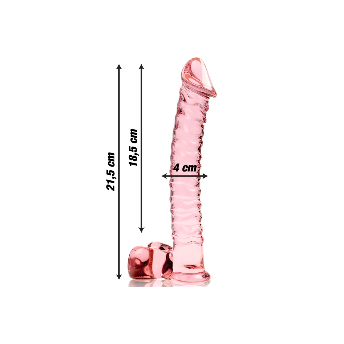 Modell 23 Dildo Borosilikatglas Rosa 21,5 cm -O- 4 cm von Nebula Series By Ibiza | Fesselliebe.de