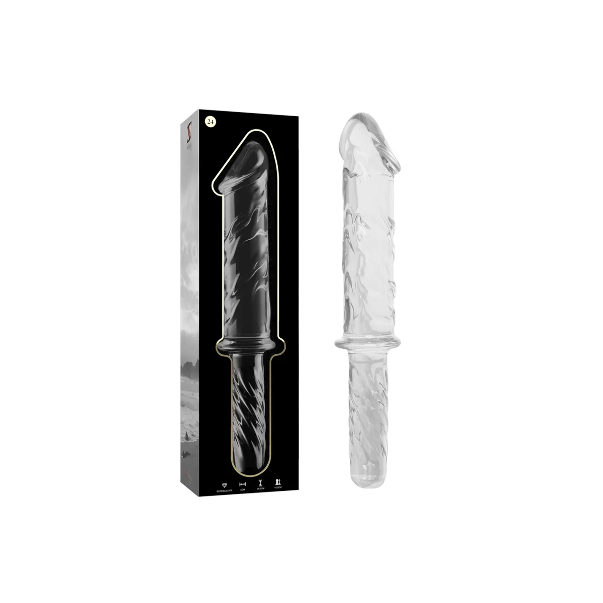Modell 24 Dildo Borosilikatglas Klar 28,5 cm -O- 5 cm von Nebula Series By Ibiza | Fesselliebe.de