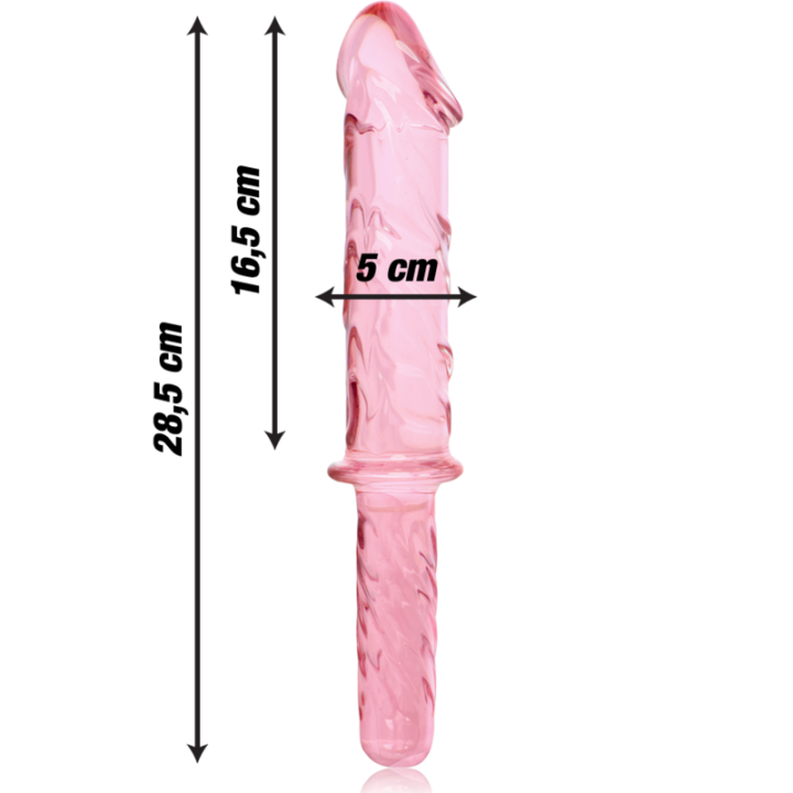 Modell 24 Dildo Borosilikatglas Rosa 28,5 cm -O- 5 cm von Nebula Series By Ibiza | Fesselliebe.de