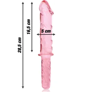 Modell 24 Dildo Borosilikatglas Rosa 28,5 cm -O- 5 cm von Nebula Series By Ibiza