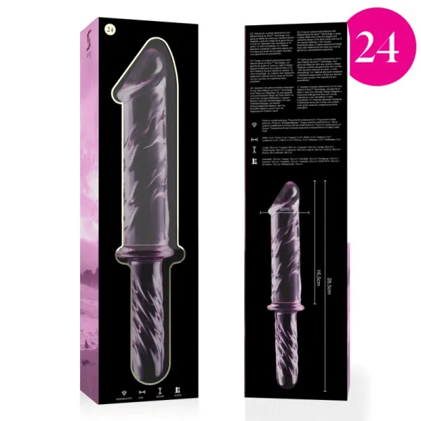 Modell 24 Dildo Borosilikatglas Rosa 28,5 cm -O- 5 cm von Nebula Series By Ibiza | Fesselliebe.de