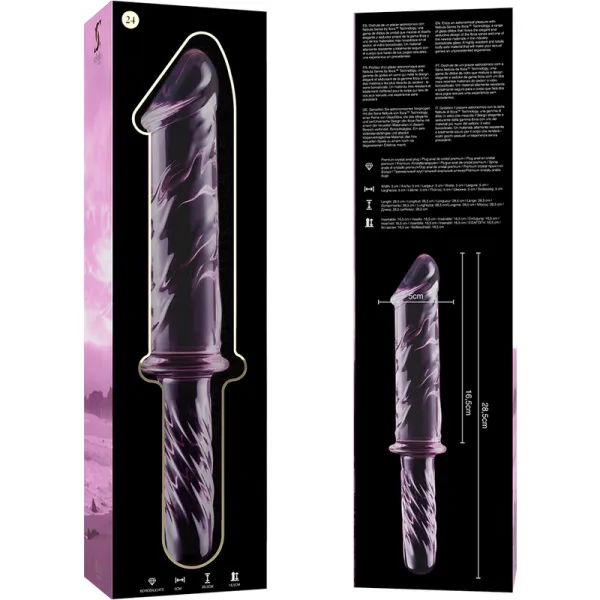 Modell 24 Dildo Borosilikatglas Rosa 28,5 cm -O- 5 cm von Nebula Series By Ibiza | Fesselliebe.de