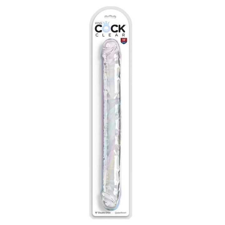 Double Trouble Doppeldildo 46 cm Klar von King Cock | Fesselliebe.de