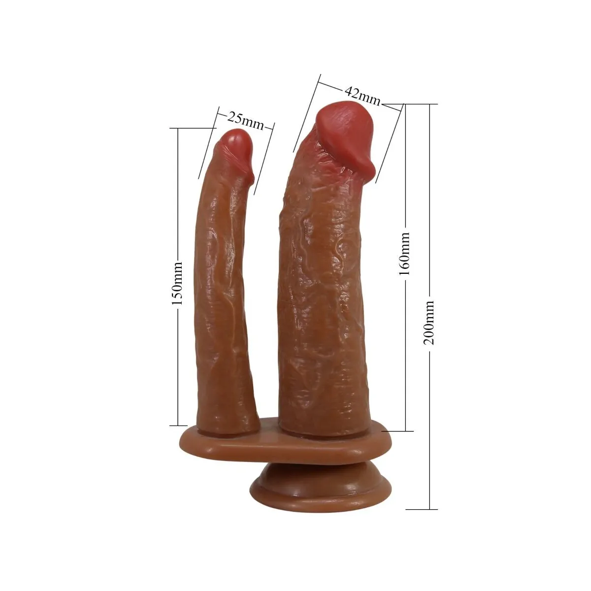 Goran Doppeldildo Realistischer natürlicher Mulato von Pretty Love | Fesselliebe.de