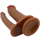 Hulbert Doppelter Realistischer Dildo mit Vibration Mulato von Pretty Love | Fesselliebe.de