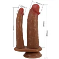 Hulbert Doppelter Realistischer Dildo mit Vibration Mulato von Pretty Love