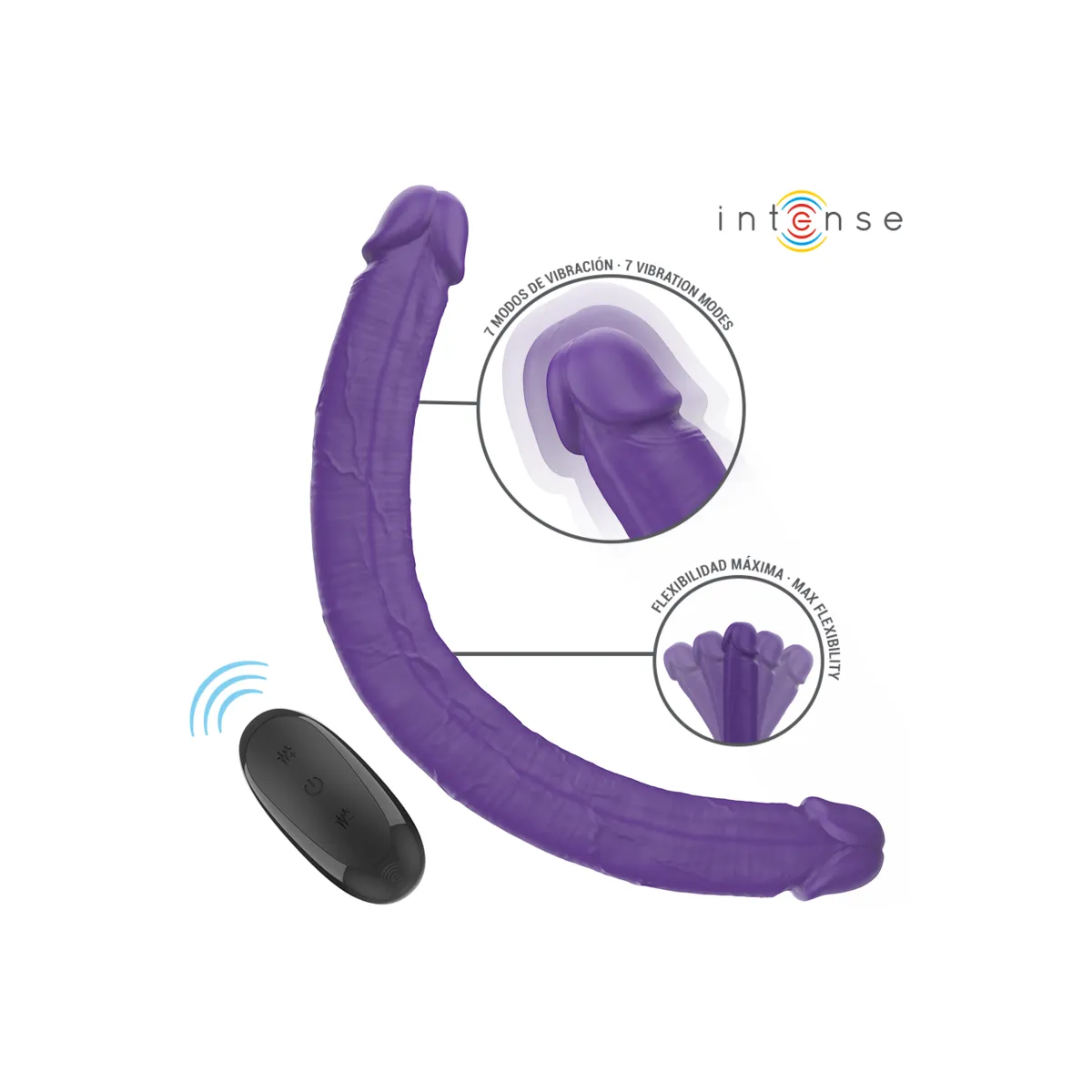 Gunter Dildo Doppelvibrator 40 cm Lila mit Fernbedienung von Intense Fun | Fesselliebe.de