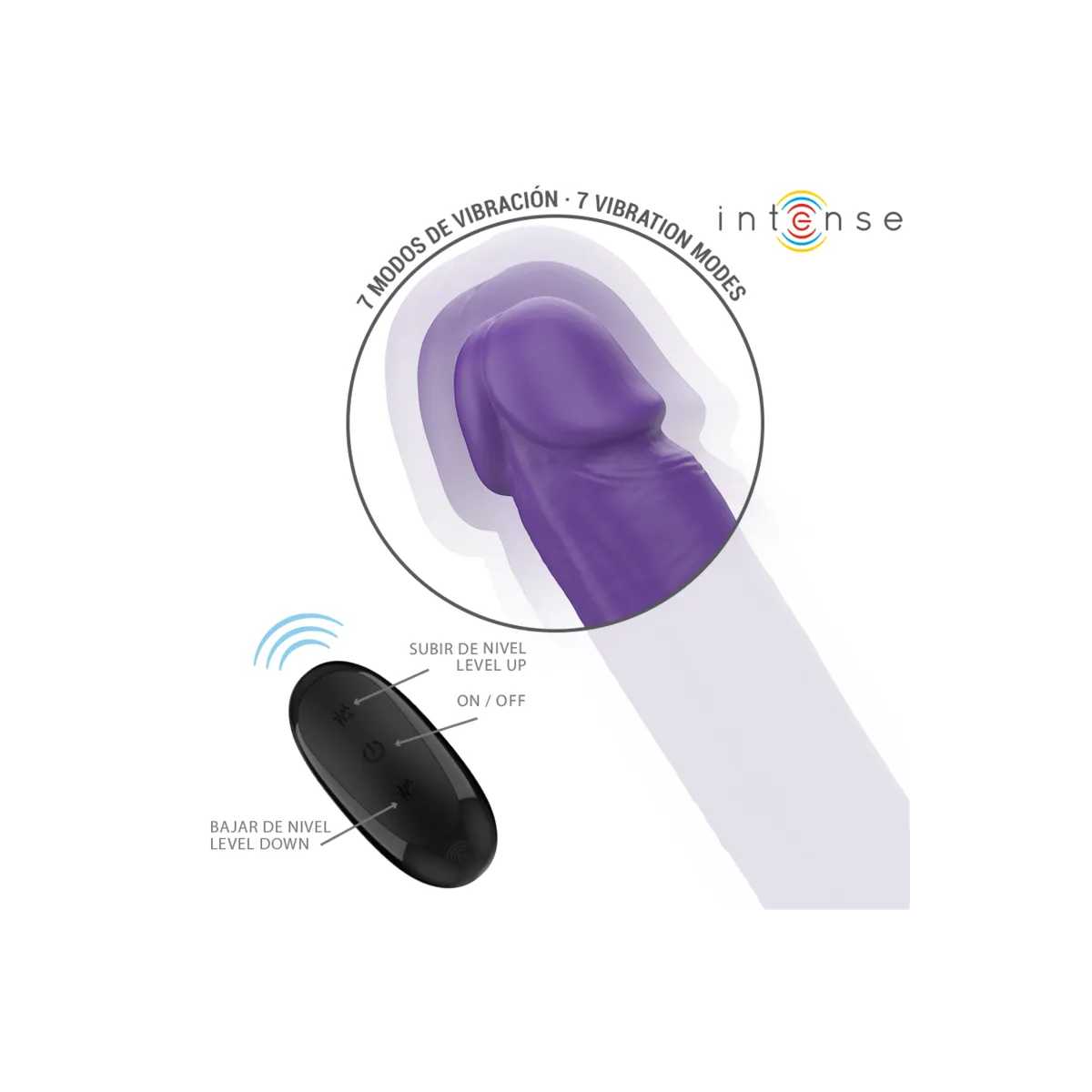 Gunter Dildo Doppelvibrator 40 cm Lila mit Fernbedienung von Intense Fun | Fesselliebe.de