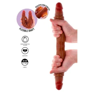 Doppelendes Silikon-Dildo Karamell 40 cm von Get Real