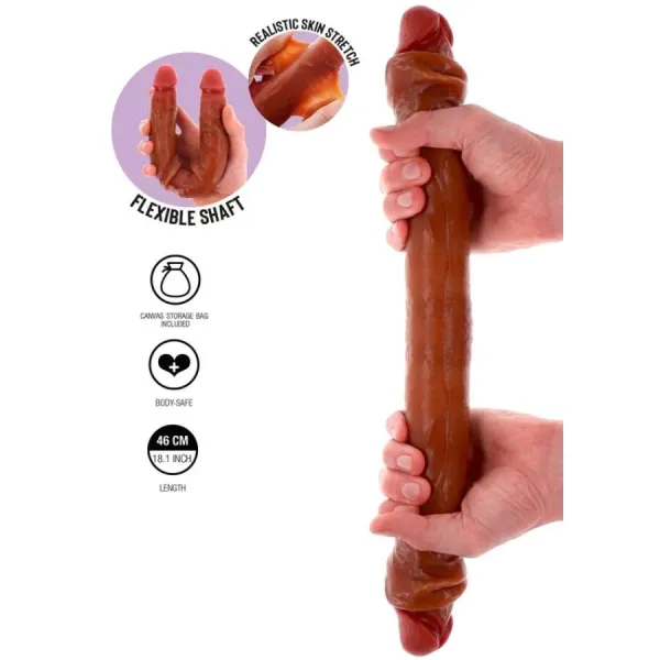 Doppelendes Silikon-Dildo Karamell 46 cm von Get Real | Fesselliebe.de