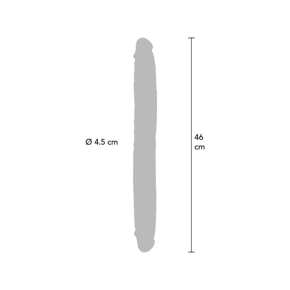 Doppelendes Silikon-Dildo Karamell 46 cm von Get Real | Fesselliebe.de