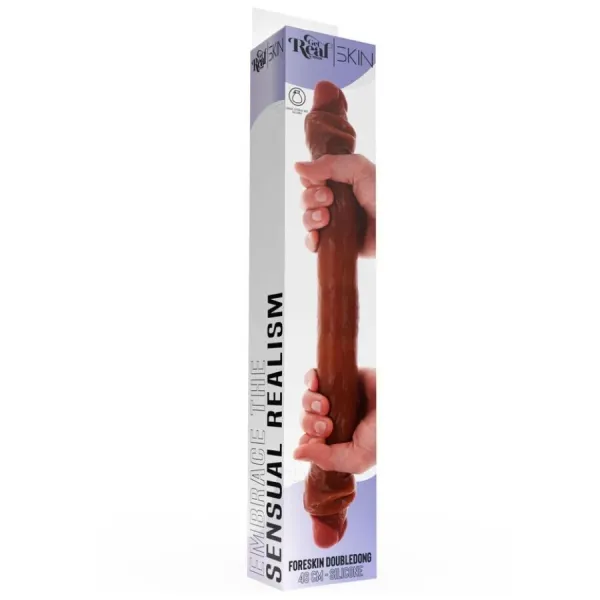 Doppelendes Silikon-Dildo Karamell 46 cm von Get Real | Fesselliebe.de