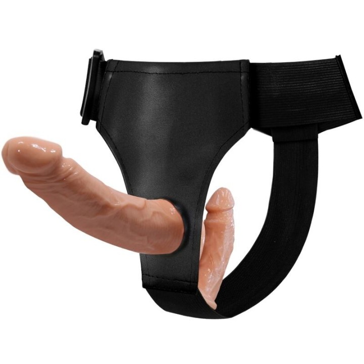 Ultra Leidenschaftlicher Doppelter Dildo mit Geschirr von Baile Harness Collection | Fesselliebe.de