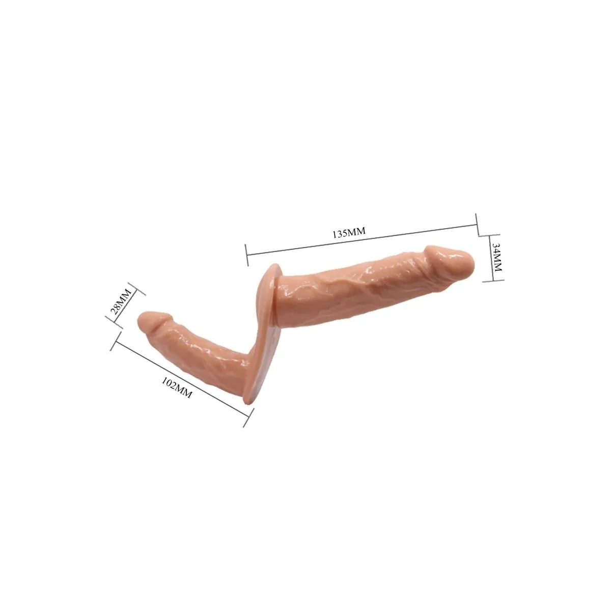 Ultra Leidenschaftlicher Doppelter Dildo mit Geschirr von Baile Harness Collection | Fesselliebe.de