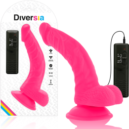 Flexibler Vibrierender Dildo Rosa 21,5 cm -O- 4,5 cm von Diversia | Fesselliebe.de