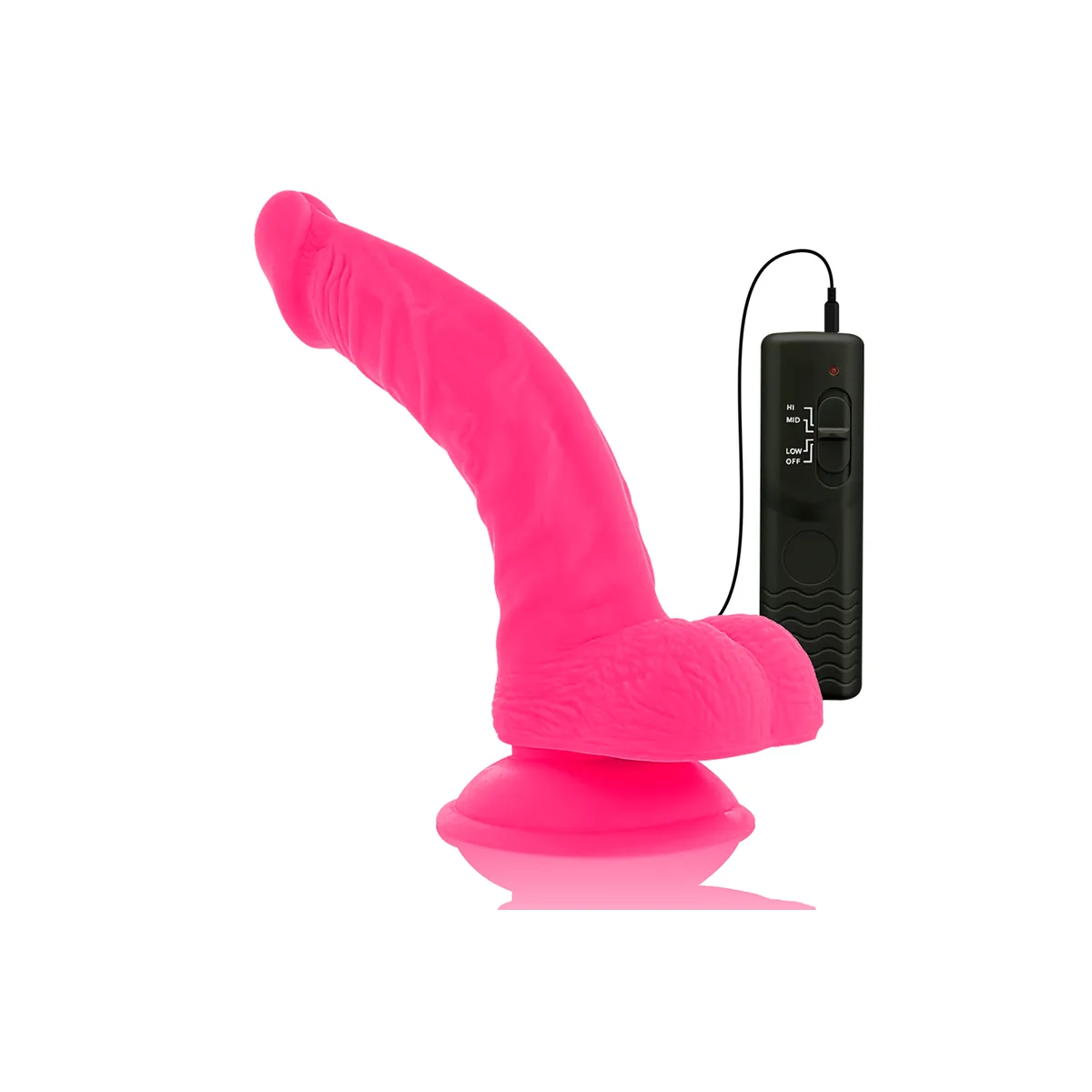 Flexibler Vibrierender Dildo Rosa 21,5 cm -O- 4,5 cm von Diversia | Fesselliebe.de